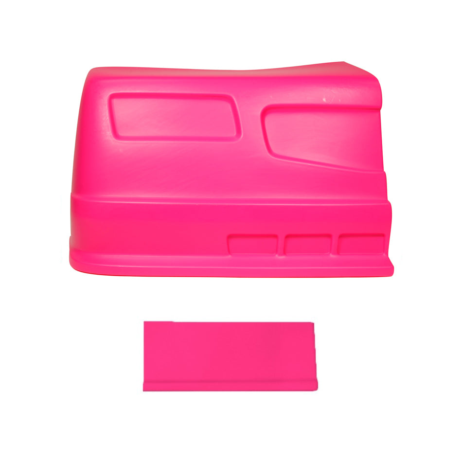 Nose - Dominator SS - Passenger Side - Fender Extension Included - Plastic - Pink - Universal - Street Stock - Kit