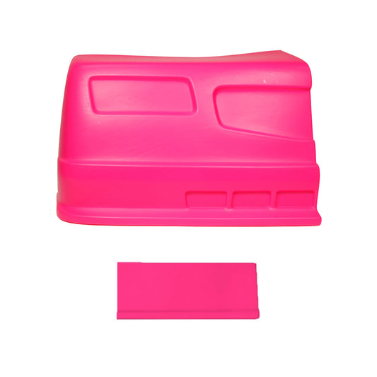 Nose - Dominator SS - Passenger Side - Fender Extension Included - Plastic - Pink - Universal - Street Stock - Kit