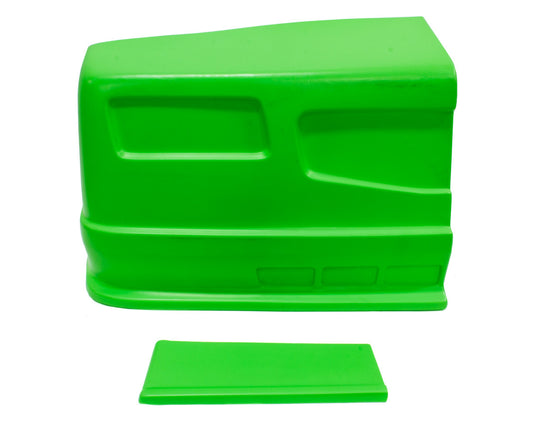 Nose - Dominator SS - Passenger Side - Fender Extension Included - Plastic - Xtreme Green - Universal - Street Stock - Kit