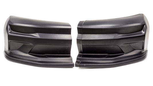 Nose - Dominator SS Camaro - 2-Piece Complete - Plastic - Black - Universal - Street Stock - Kit