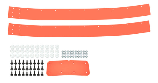 Air Valance - 2-Piece - Plastic - Fluorescent Orange - Street Stock - Kit