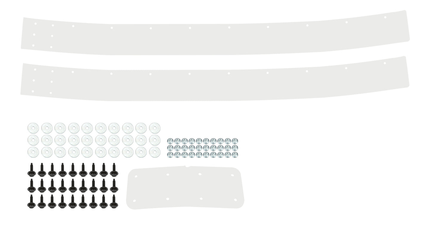 Air Valance - 2-Piece - Plastic - White - Street Stock - Kit