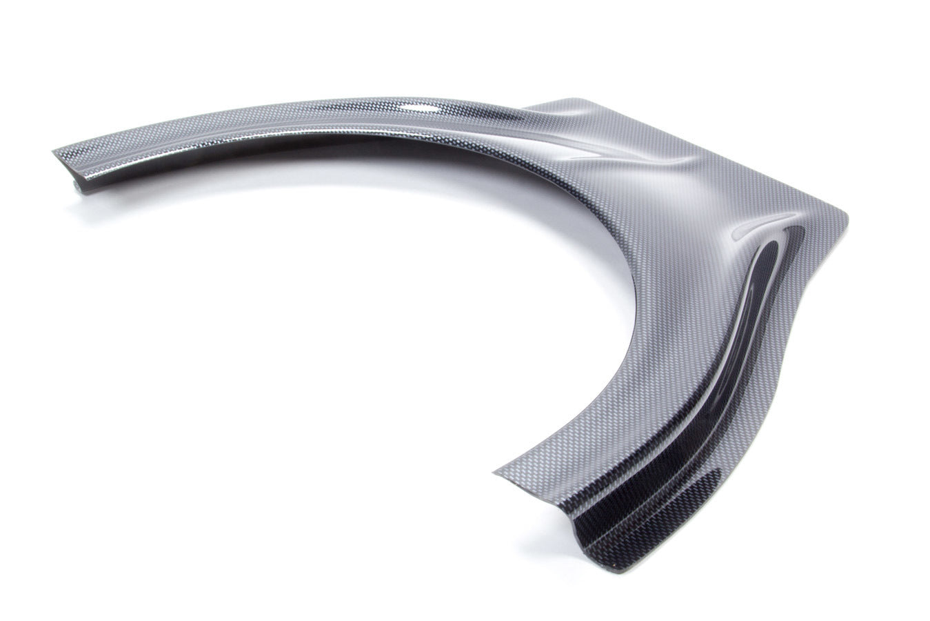 Hood Scoop - Stalker - Dirt - 1.5 in Height - Curved Front - Plastic - Carbon Fiber Look - Each