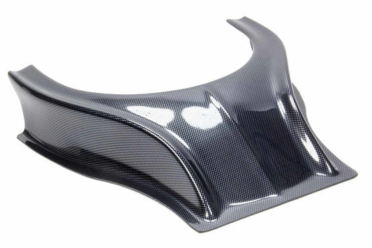 Hood Scoop - Stalker - Dirt - 3.5 in Height - Curved Front - Plastic - Carbon Fiber Look - Each