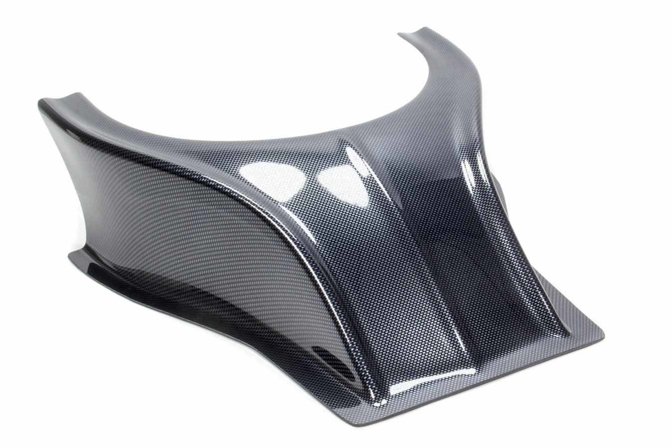 Hood Scoop - Stalker - Dirt - 5.5 in Height - Curved Front - Plastic - Carbon Fiber Look - Each