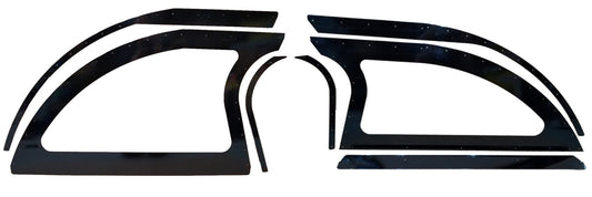 Sail Panel - Rear - Aluminum - Black Powder Coat - Dirt Late Model - Pair