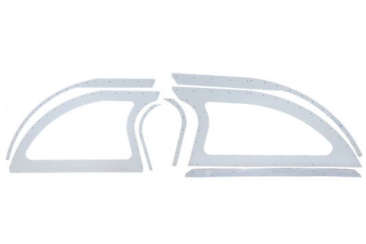 Sail Panel - Rear - Aluminum - White Powder Coat - Dirt Late Model - Pair