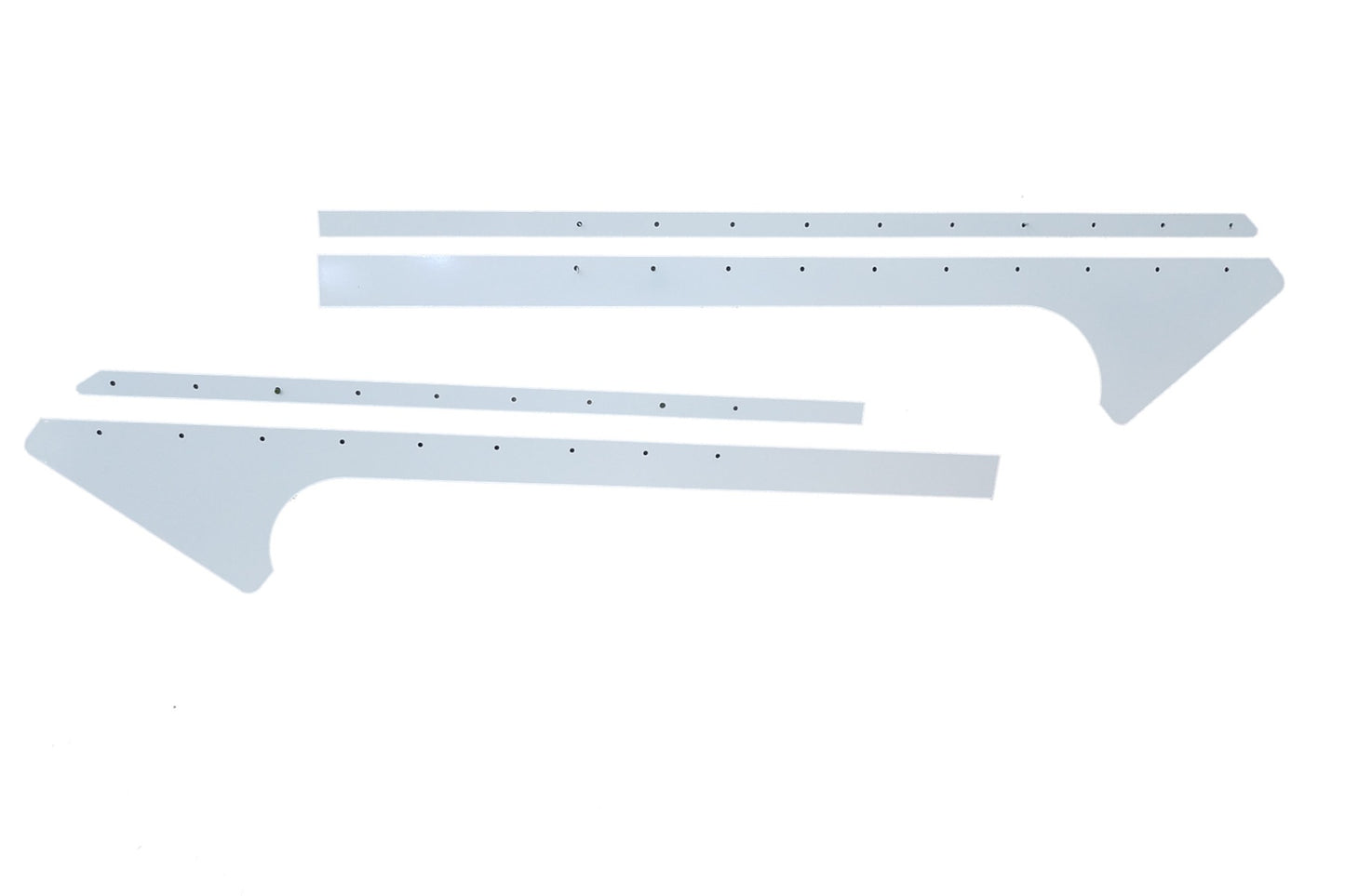 Pillar Post - Front - Aluminum - White Powder Coat - Dirt Late Model - Pair