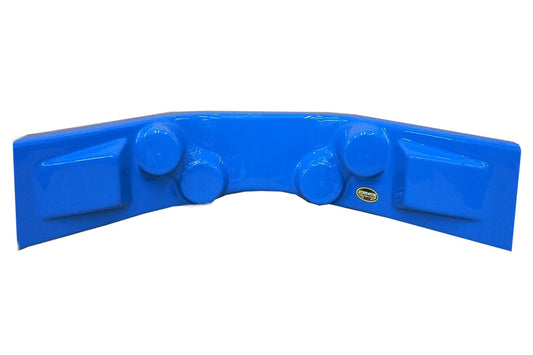 Gauge Mounting Panel - Curved - Plastic - Blue - Each