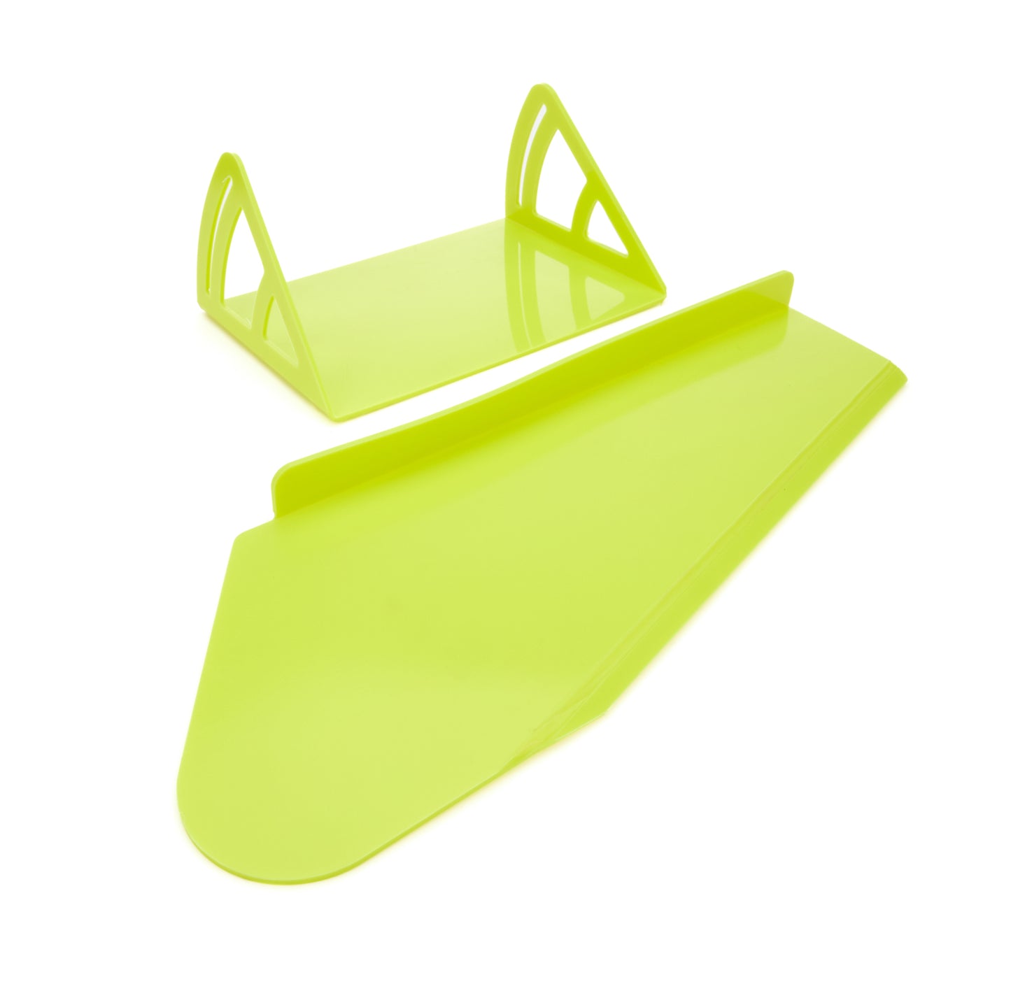 Spoiler - 12 x 8 in - Crush Panel - Plastic - Fluorescent Yellow - Dirt Late Model - Kit