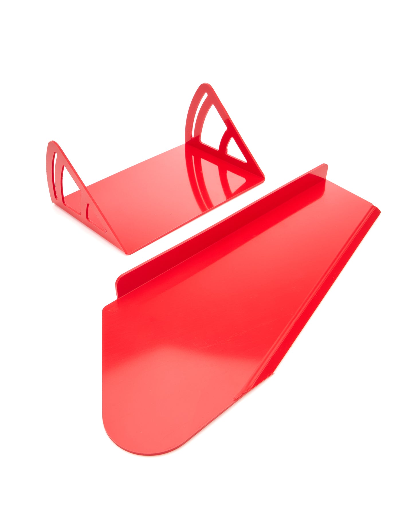 Spoiler - 12 x 8 in - Crush Panel - Plastic - Red - Dirt Late Model - Kit