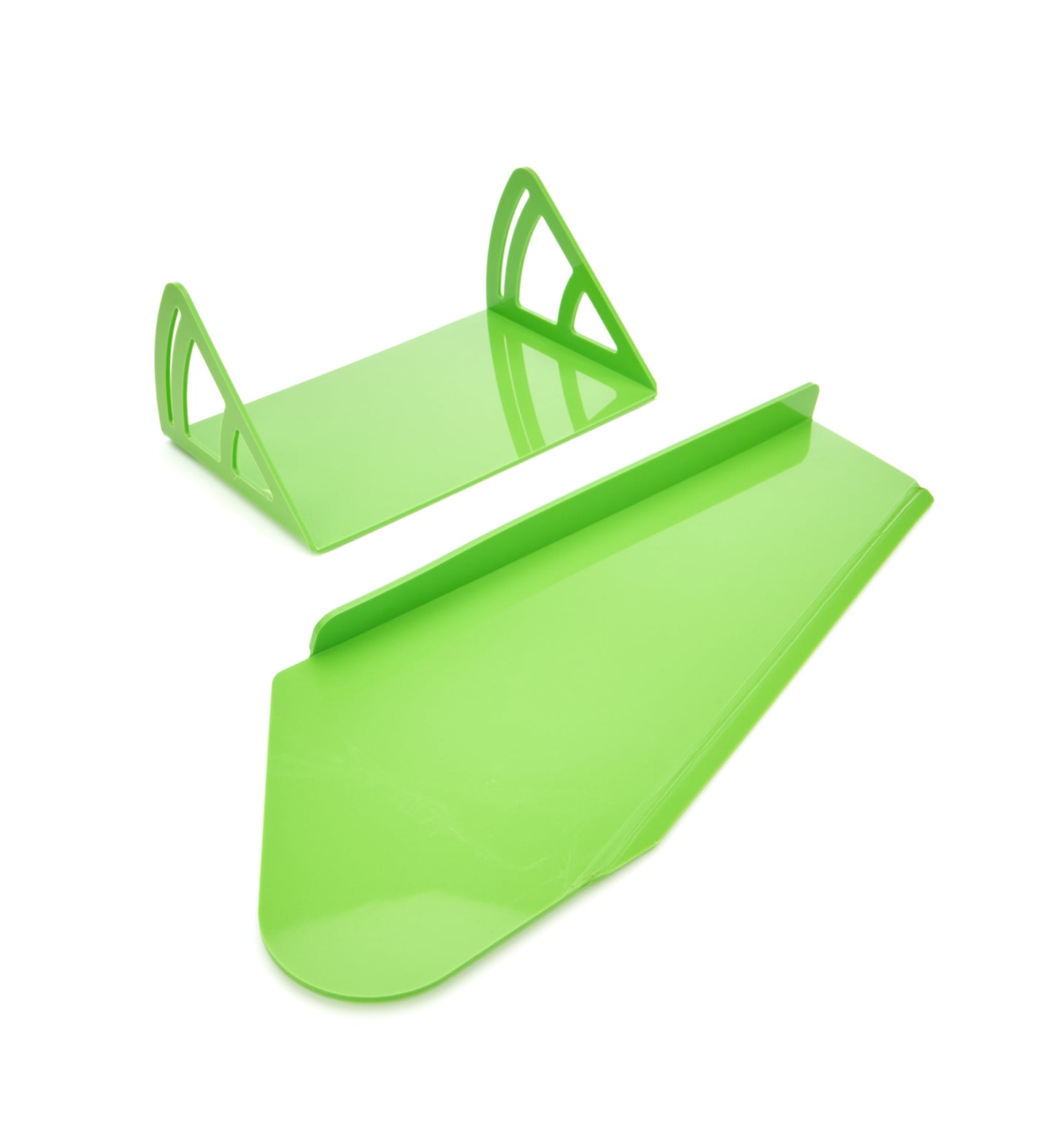 Spoiler - 12 x 8 in - Crush Panel - Plastic - Xtreme Green - Dirt Late Model - Kit