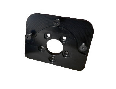 Plate Adapter - Wide 5 to 5 x 5 Bolt Pattern - Aluminum - Black Anodized - Each