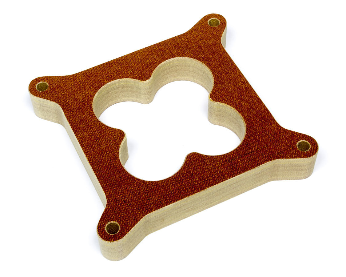 Carburetor Spacer - 1 in Thick - Open - Square Bore - Phenolic - Natural - Each