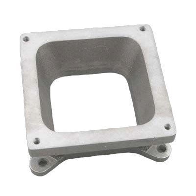 Carburetor Adapter - 2 in Thick - Open - Square Bore to Dominator - Aluminum - Natural - Each