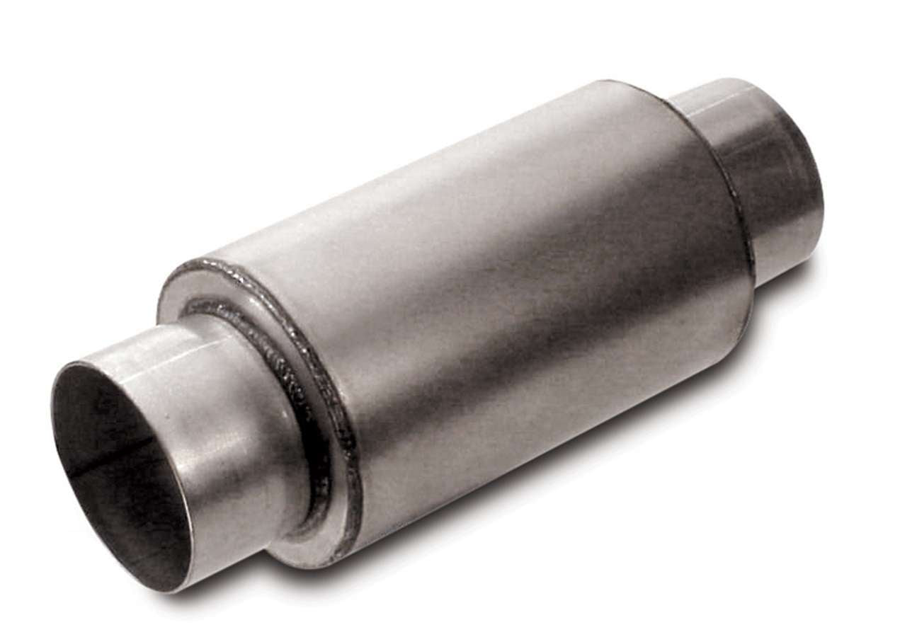 Muffler - Split Flow - 3 in Center Inlet - 3 in Center Outlet - 5 in Diameter Body - 6 in Long - Steel - Aluminized - Each