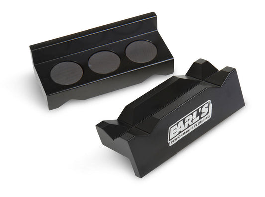 Vise Insert - Vise Jaws - 4 in - Aluminum - Black Anodized - Pair