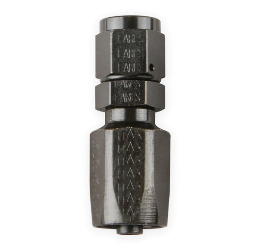 Fitting - Hose End - Power Steering - Straight - 6 AN Hose to 6 AN Female Swivel - Steel - Black Zinc - Each