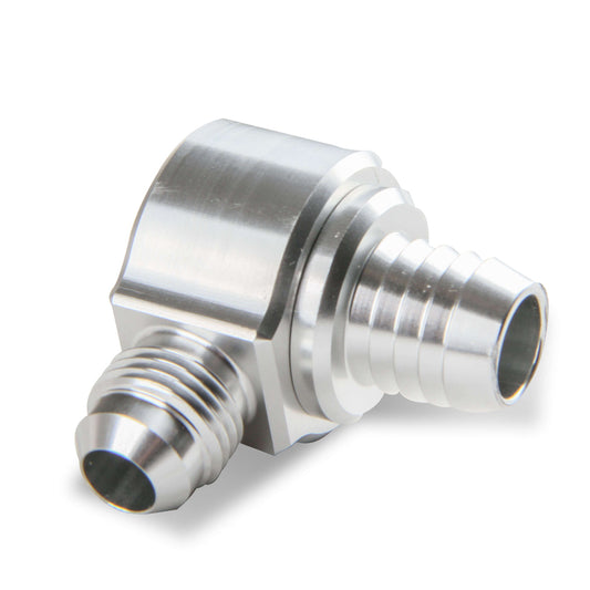 Check Valve - Flapper - 6 AN Male Inlet - Aluminum - Clear Anodized - Each