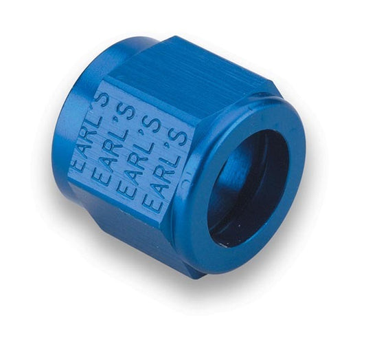 Fitting - Tube Nut - 6 AN - 3/8 in Tube - Aluminum - Blue Anodized - Pair