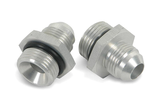 Fitting - Adapter - Straight - 6 AN Male to 10 AN Male O-Ring - Aluminum - Natural - Pair