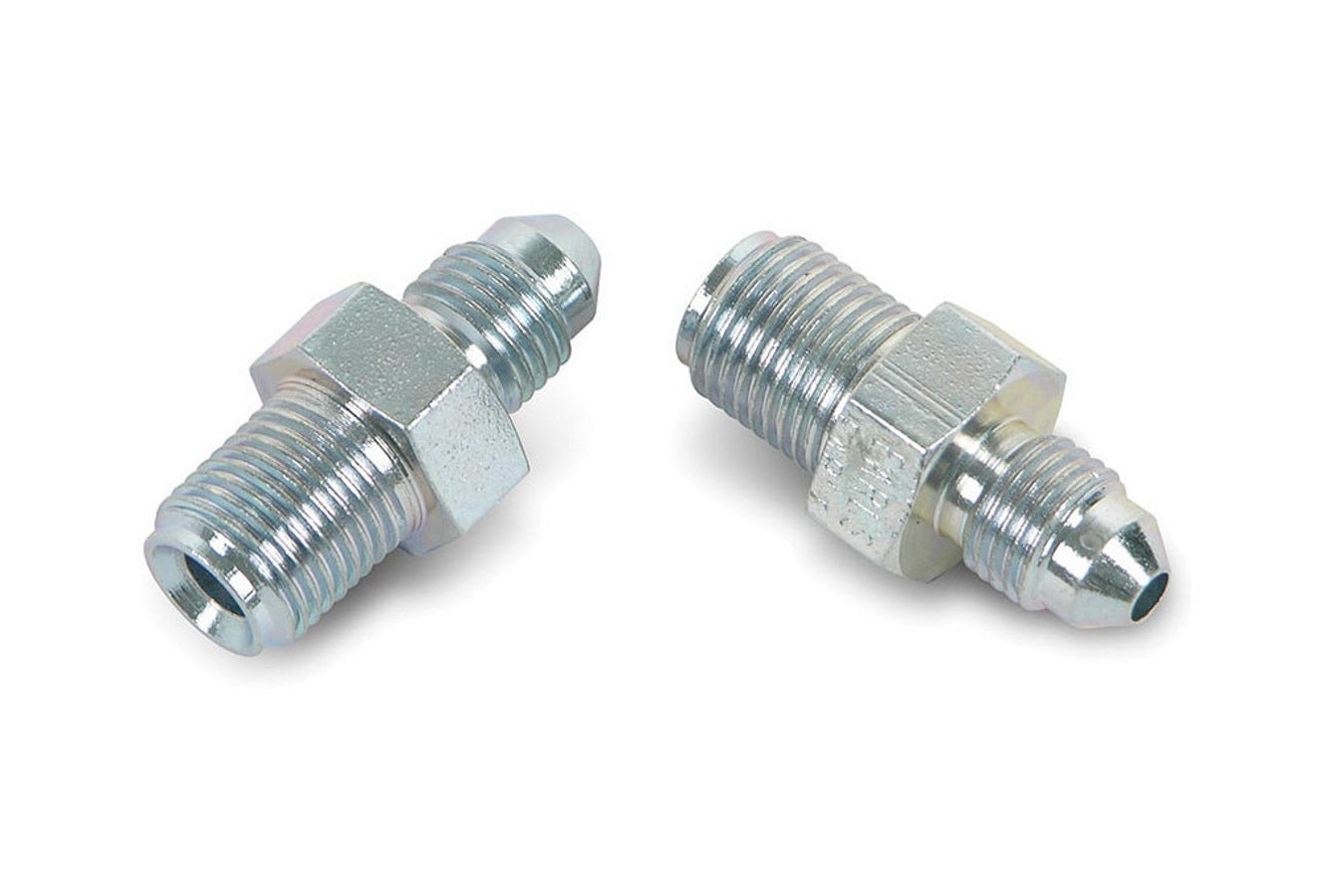 Fitting - Adapter - Straight - 3 AN Male to 7/16-24 in Inverted Flare Male - Steel - Natural - 1/4 in Hardline - Pair
