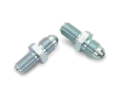 Fitting - Adapter - Straight - 4 AN Male to 3/8-24 in Inverted Flare Male - Long - Steel - Natural - 3/16 in Hardline - Pair