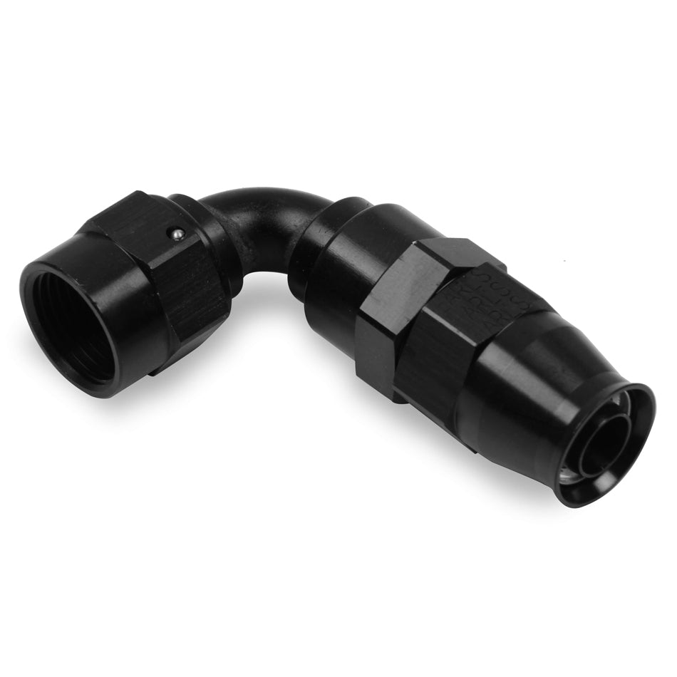 Fitting - Hose End - Ultra-Pro - 90 Degree - 8 AN Hose to 8 AN - Aluminum - Black Anodized - Each