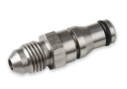 Fitting - Quick Disconnect - Straight - 4 AN Male to 4 AN Quick Disconnect - Stainless - Natural - Each