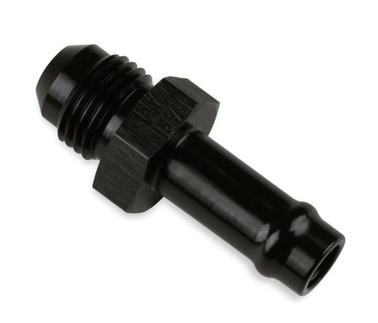 Fitting - Vapor Guard - Adapter - Straight - 6 AN Male to 3/8 in Hose Barb - Aluminum - Black Anodized - Each