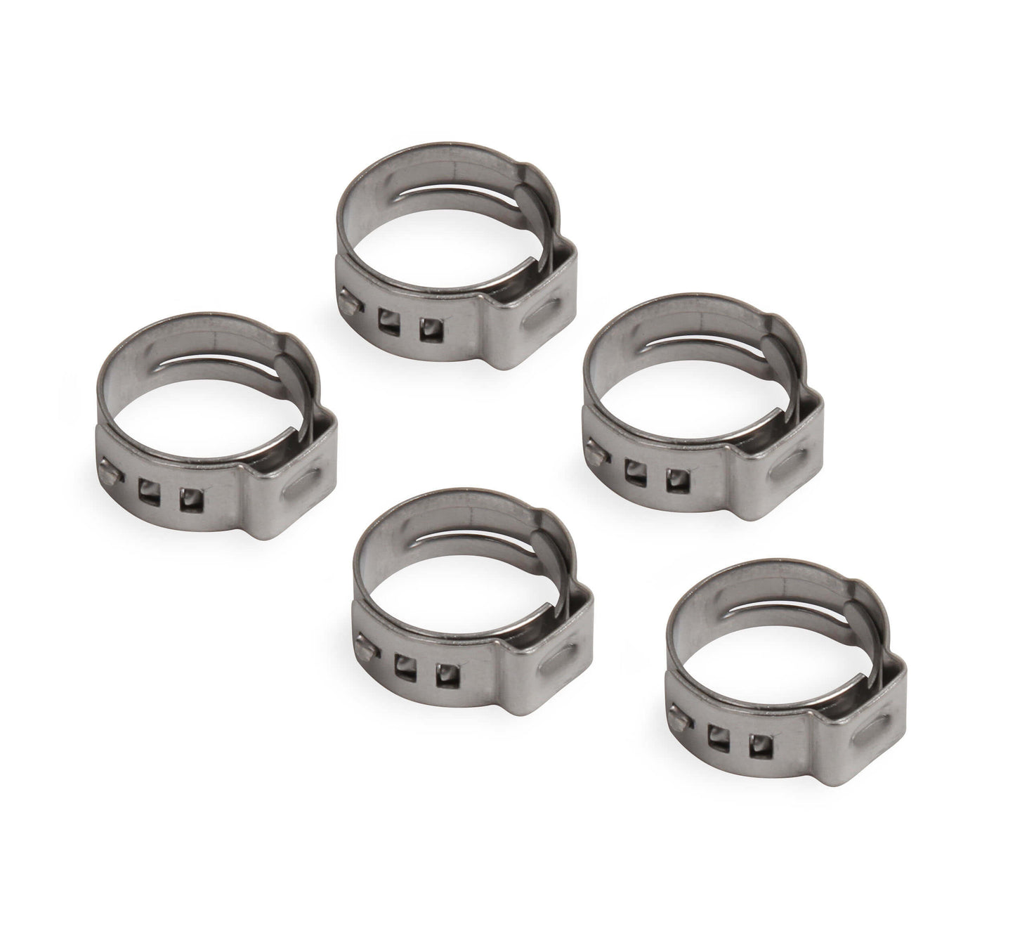 Hose Clamp - Vapor Guard - Crimp - 3/8 in - Stainless - Natural - Set of 5
