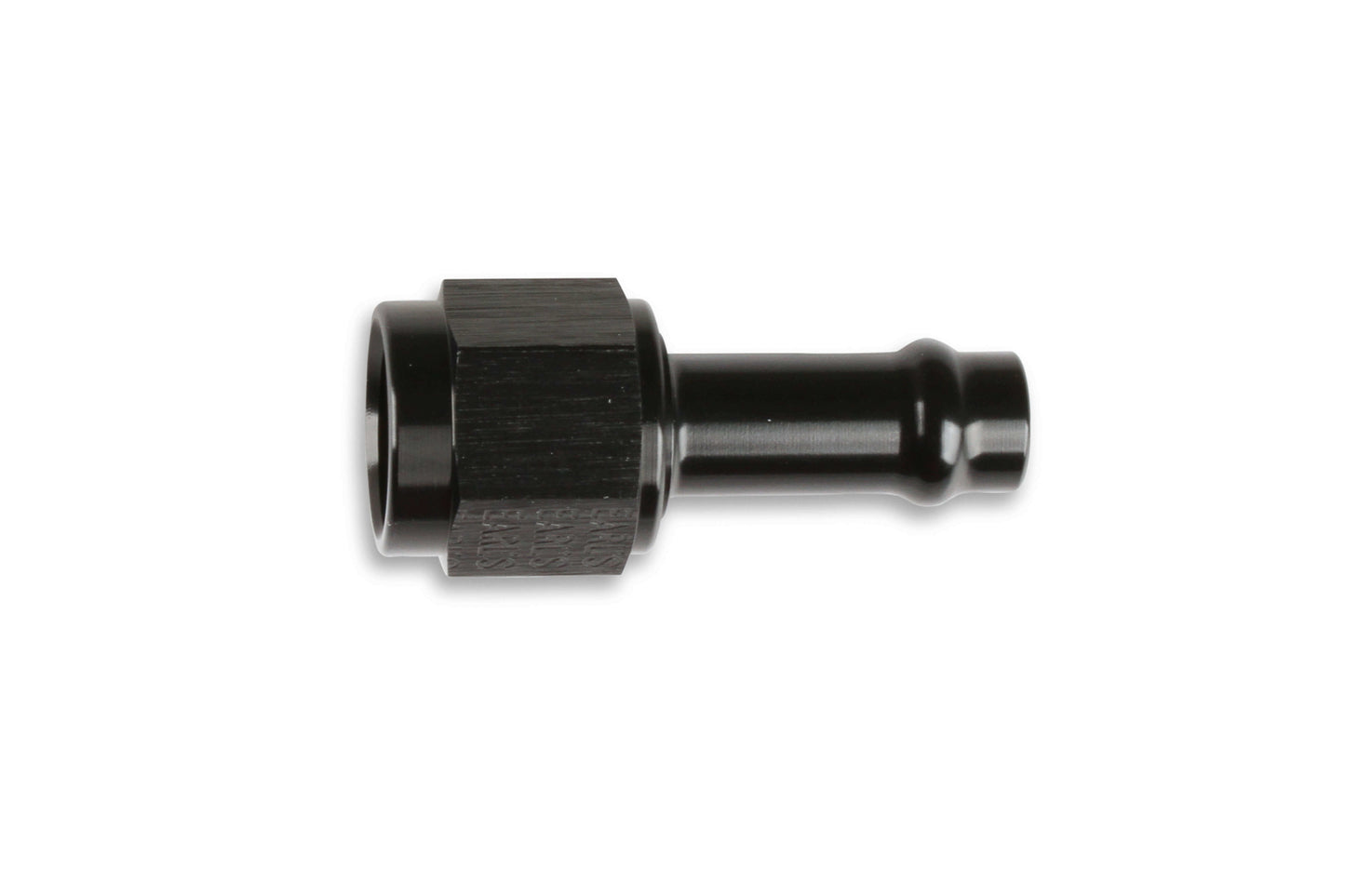 Fitting - Vapor Guard - Adapter - Straight - 6 AN Female Swivel to 5/16 in Hose Barb - Aluminum - Black Anodized - Each