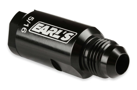 Fitting - Fuel Line Adapter - Straight - 5/16 in SAE Female Quick Disconnect to 6 AN Male - Aluminum - Black Anodized - Each