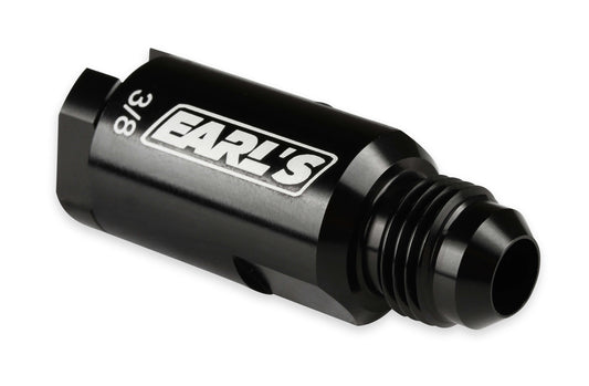 Fitting - Fuel Line Adapter - Straight - 3/8 in SAE Female Quick Disconnect to 6 AN Male - Aluminum - Black Anodized - Each