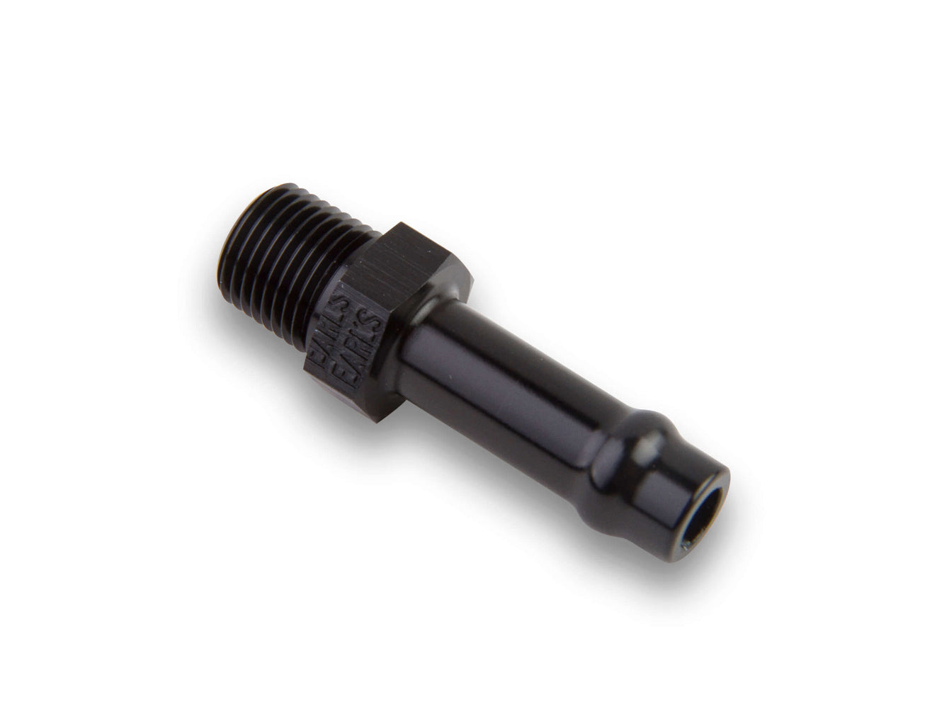 Fitting - Vapor Guard - Adapter - Straight - 3/8 in NPT Male to 3/8 in Hose Barb - Aluminum - Black Anodized - Each