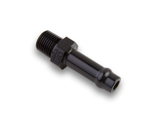 Fitting - Vapor Guard - Adapter - Straight - 3/8 in NPT Male to 3/8 in Hose Barb - Aluminum - Black Anodized - Each