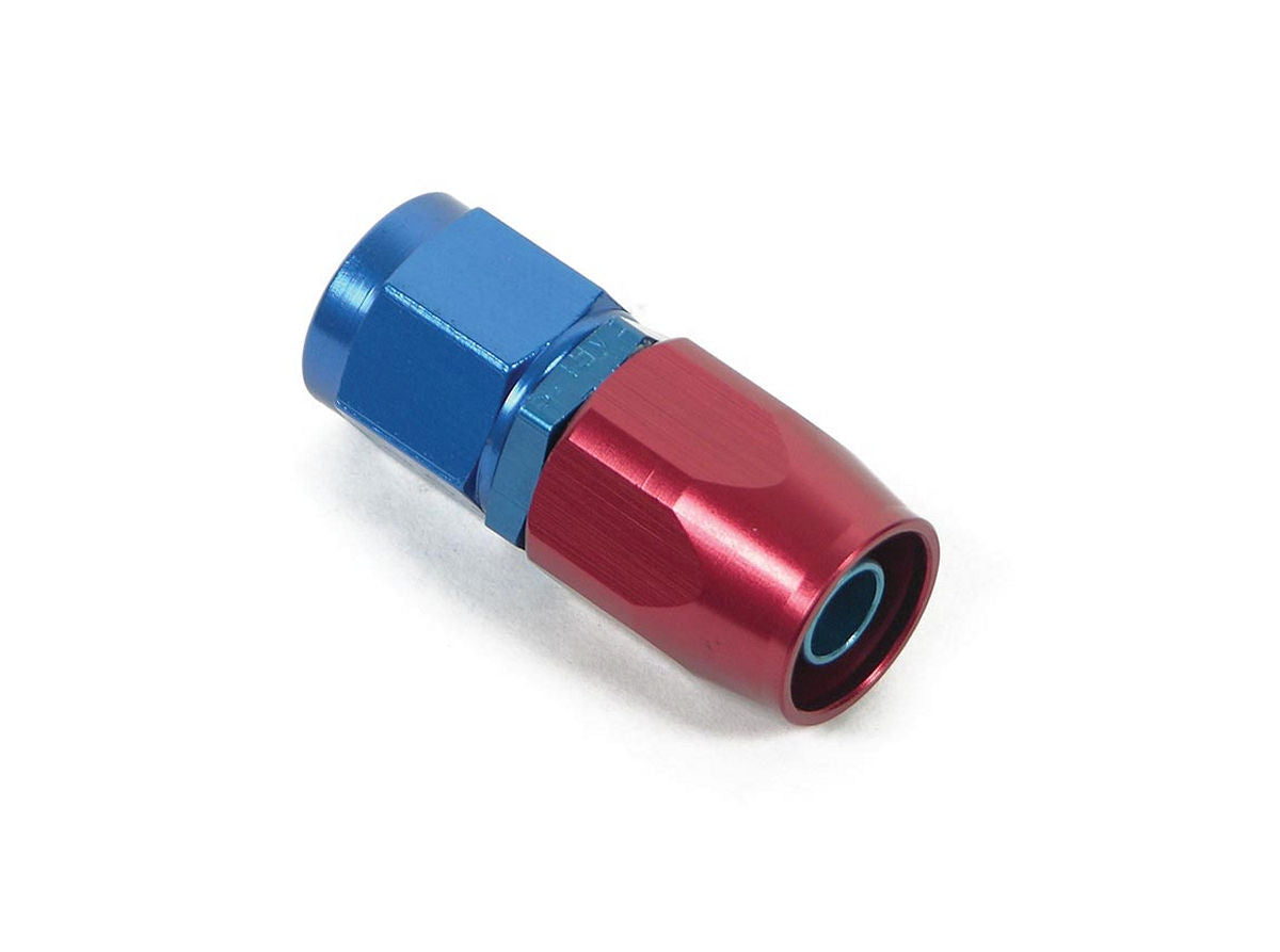 Fitting - Hose End - Swivel-Seal - Straight - 12 AN Hose to 12 AN Female Swivel - Aluminum - Blue / Red Anodized - Each