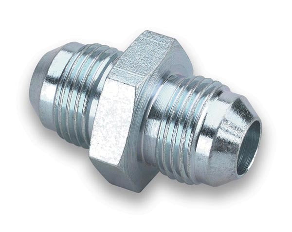 Fitting - Adapter - Straight - 3 AN Male to 3 AN Male - Steel - Natural - Each