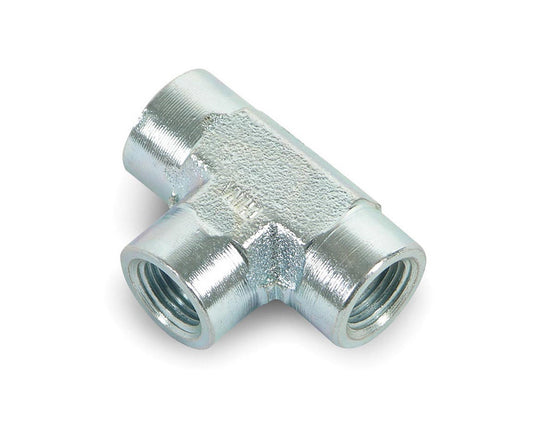 Fitting - Adapter Tee - 1/8 in NPT Female x 1/8 in NPT Female x 1/8 in NPT Female - Steel - Natural - Each