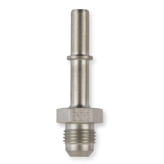 Fitting - Fuel Line Adapter - Straight - 5/16 in SAE Male Quick Disconnect to 6 AN Male - Stainless - Natural - Each