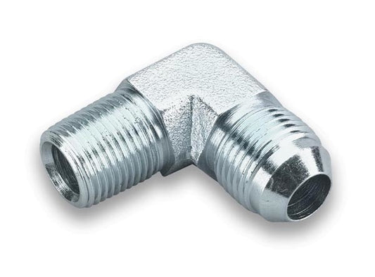 Fitting - Adapter - 90 Degree - 4 AN Male to 1/8 in NPT Male - Steel - Natural - Each
