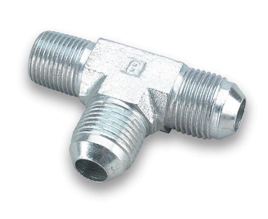Fitting - Adapter Tee - 1/8 in NPT Male x 3 AN Male x 3 AN Male - Steel - Natural - Each
