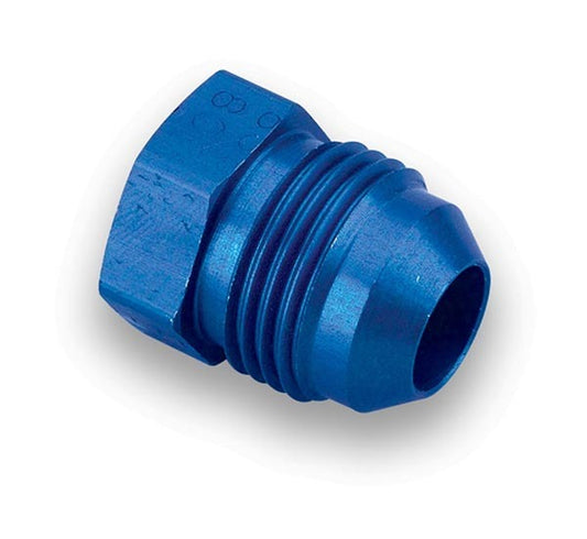 Fitting - Plug - 8 AN - Hex Head - Aluminum - Blue Anodized - Each
