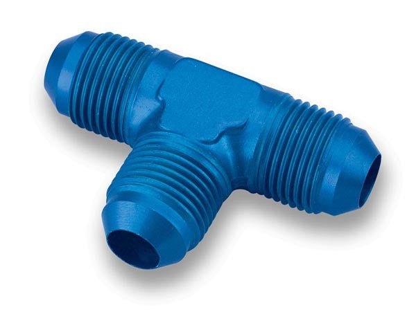 Fitting - Adapter Tee - 3 AN Male x 3 AN Male x 3 AN Male - Aluminum - Blue Anodized - Each