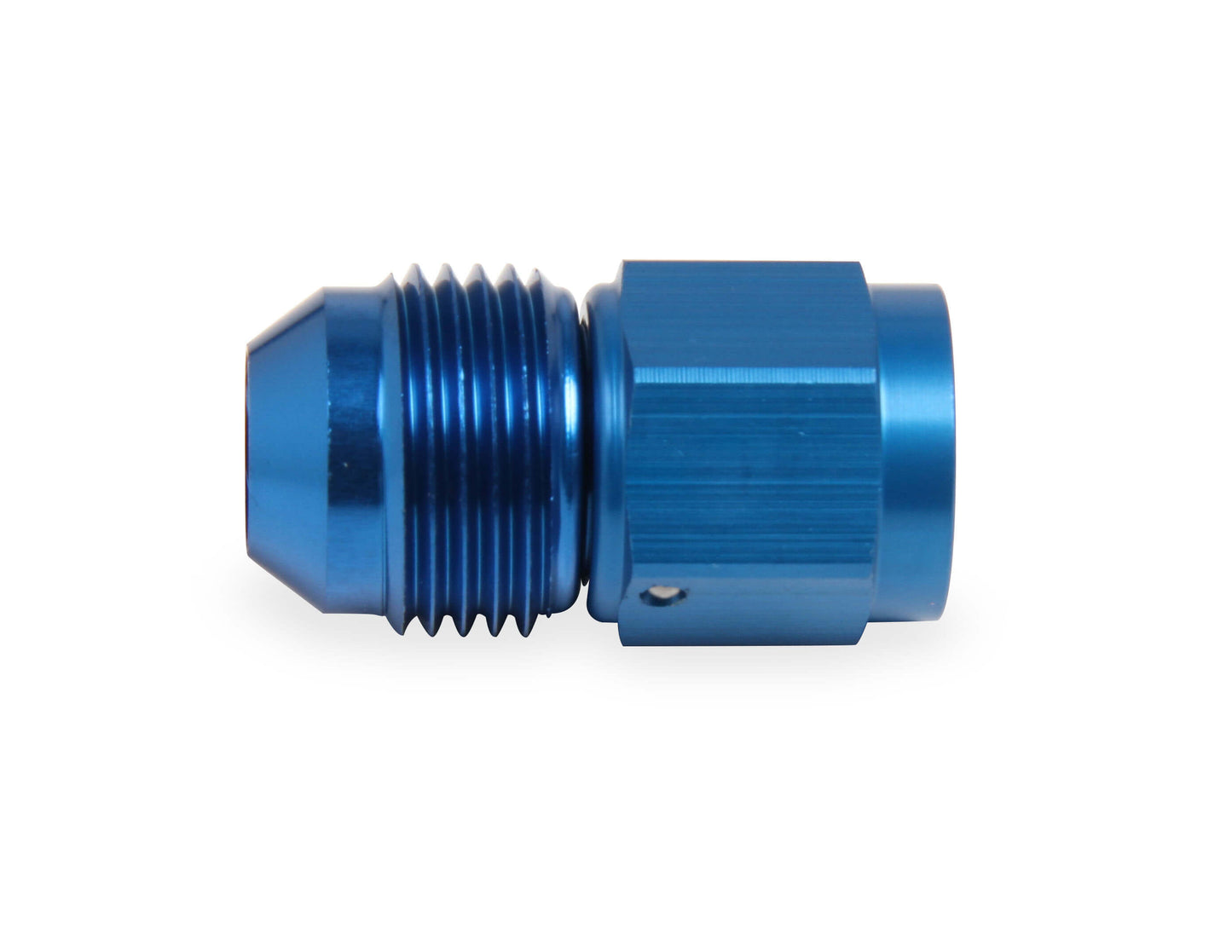 Fitting - Adapter - Straight - 8 AN Female Swivel to 10 AN Male - Aluminum - Blue Anodized - Each