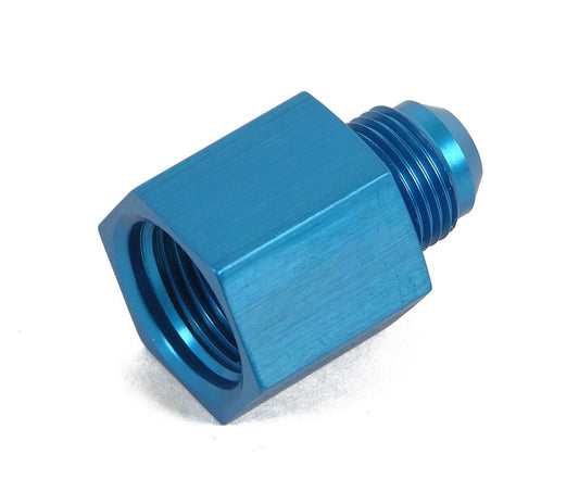 Fitting - Adapter - Straight - 12 AN Female O-Ring to 10 AN Male - Aluminum - Blue Anodized - Each