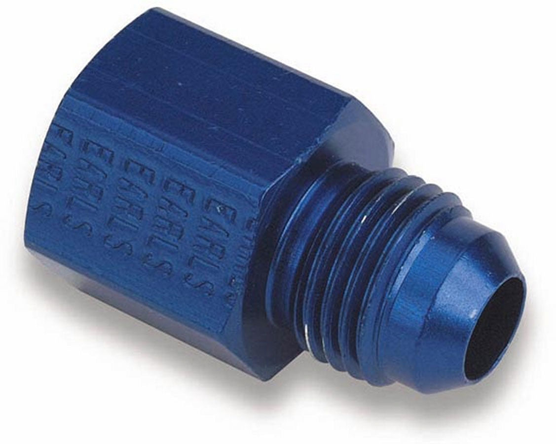 Fitting - Adapter - Straight - 16 mm x 1.50 Female O-Ring to 6 AN Male - Aluminum - Blue Anodized - Each