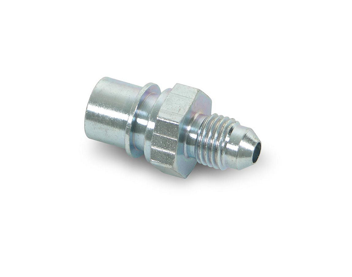 Fitting - Adapter - Straight - 3/8-24 in Inverted Flare Female to 4 AN Male - Steel - Natural - 3/16 in Hardline - Each