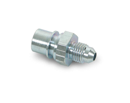 Fitting - Adapter - Straight - 3/8-24 in Inverted Flare Female to 4 AN Male - Steel - Natural - 3/16 in Hardline - Each