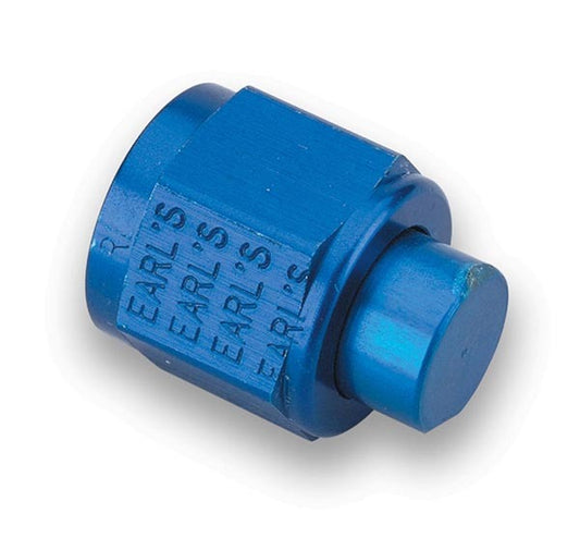 Fitting - Cap - 8 AN - Aluminum - Blue Anodized - Each